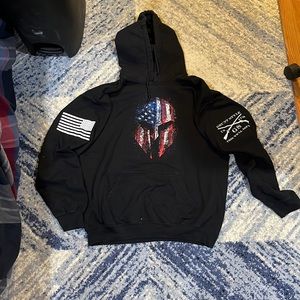 Grunt Style Hoodie, Black, Says large but is more like a Medium - Small